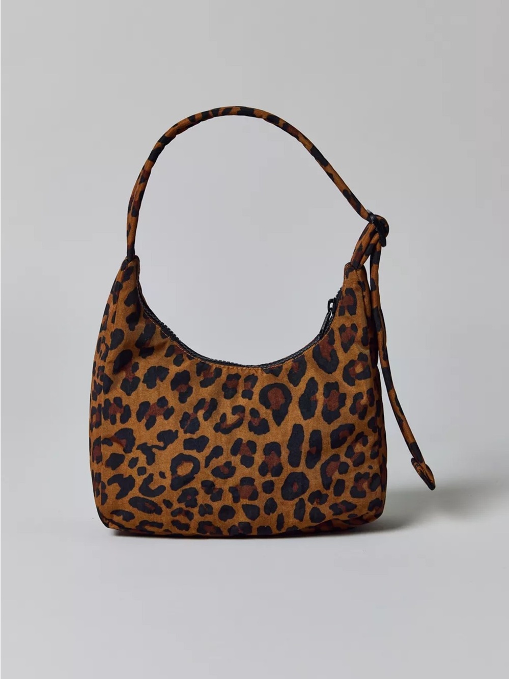 BAGGU Leopard Print Shoulder Bag - Brown